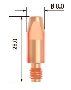 FUBAG Контактный наконечник M6х28 мм ECU D=1.0 мм (10 шт.) в Нижнем Тагиле фото