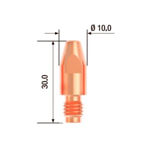 FUBAG Контактный наконечник M8х30 мм ECU D=0.9 мм (25 шт.) в Нижнем Тагиле фото