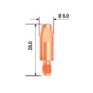 FUBAG Контактный наконечник M6х28 мм ECU D=0.9 мм (25 шт.) в Нижнем Тагиле фото