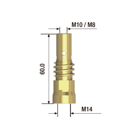 FUBAG Адаптер контактного наконечника сварочного аппарата  M10х60 мм (2 шт.) в Нижнем Тагиле фото