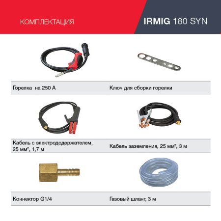 FUBAG Сварочный полуавтомат IRMIG 180 SYN с горелкой 250 А 3 м в комплекте в Нижнем Тагиле фото