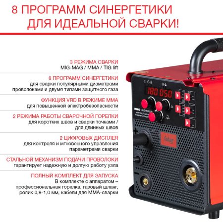 FUBAG Сварочный полуавтомат IRMIG 188 SYN PLUS c горелкой FB 250 3 м в Нижнем Тагиле фото