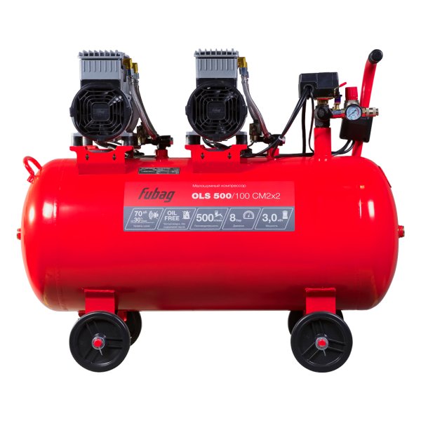 Компрессор воздушный безмасляный малошумный FUBAG OLS 500/100 CM2х2 + Набор пневмоинструмента (5 предметов) в ПОДАРОК в Нижнем Тагиле фото