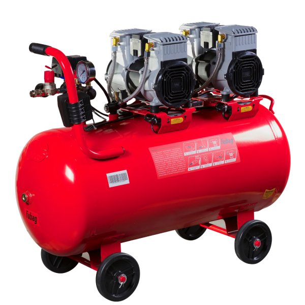 Компрессор воздушный безмасляный малошумный FUBAG OLS 500/100 CM2х2 + Набор пневмоинструмента (5 предметов) в ПОДАРОК в Нижнем Тагиле фото