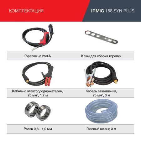 FUBAG Сварочный полуавтомат IRMIG 188 SYN PLUS c горелкой FB 250 3 м в Нижнем Тагиле фото