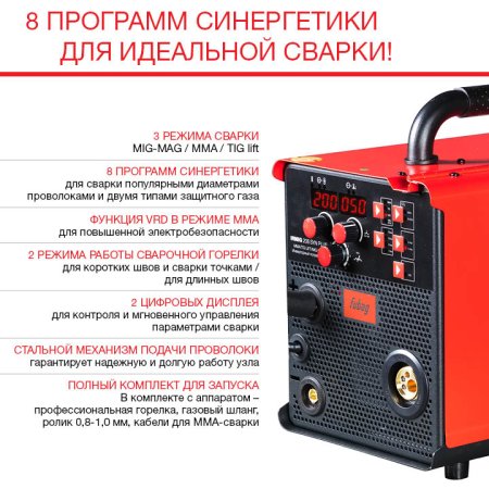 FUBAG Сварочный полуавтомат IRMIG 208 SYN PLUS c горелкой FB 250 3m в Нижнем Тагиле фото